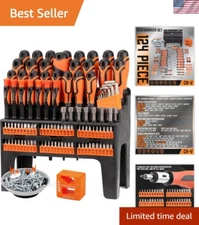 Comprehensive 124-Piece Magnetic Tool Set with Chrome Vanadium Steel Quality