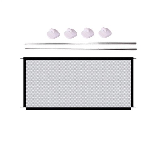 Pet Dog Baby Safety Gate Mesh Retractable Guard Fence For Indoor Kitchen Net - 第 4/13 張圖片