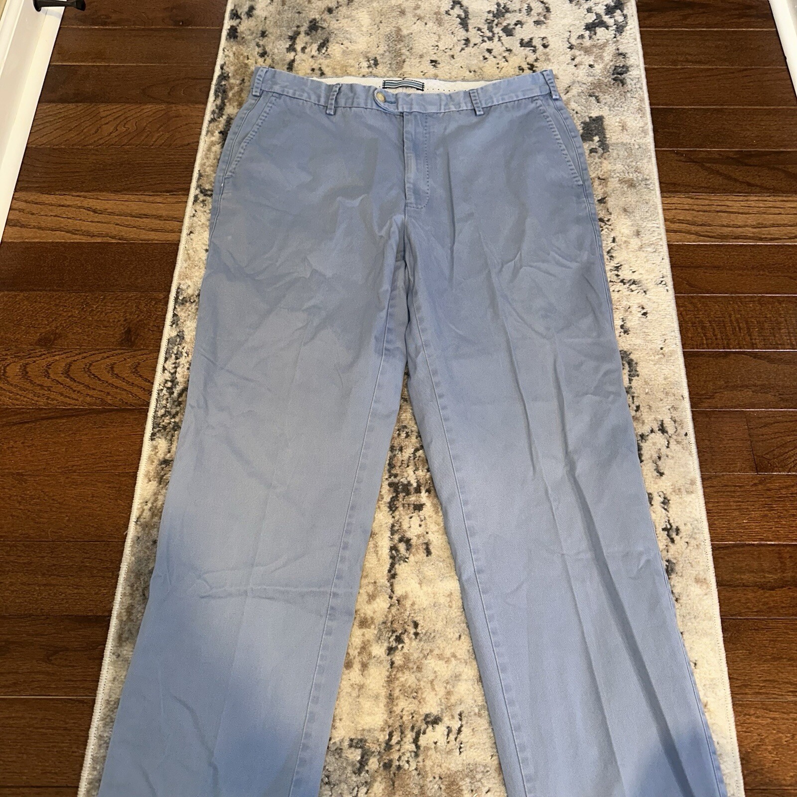 Peter Millar Mens Size 36 Blue Chino Pants Straight Leg Pima Cotton Golf Dress