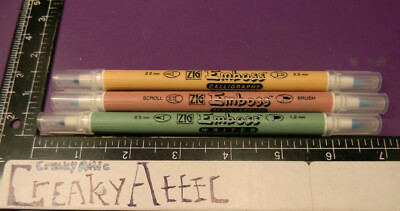 ZIG 3 EMBOSS WRITER CLEAR MARKERS SCROLL CALLIGRAPHY BRUSH EMBOSSING 963 CREAKYA