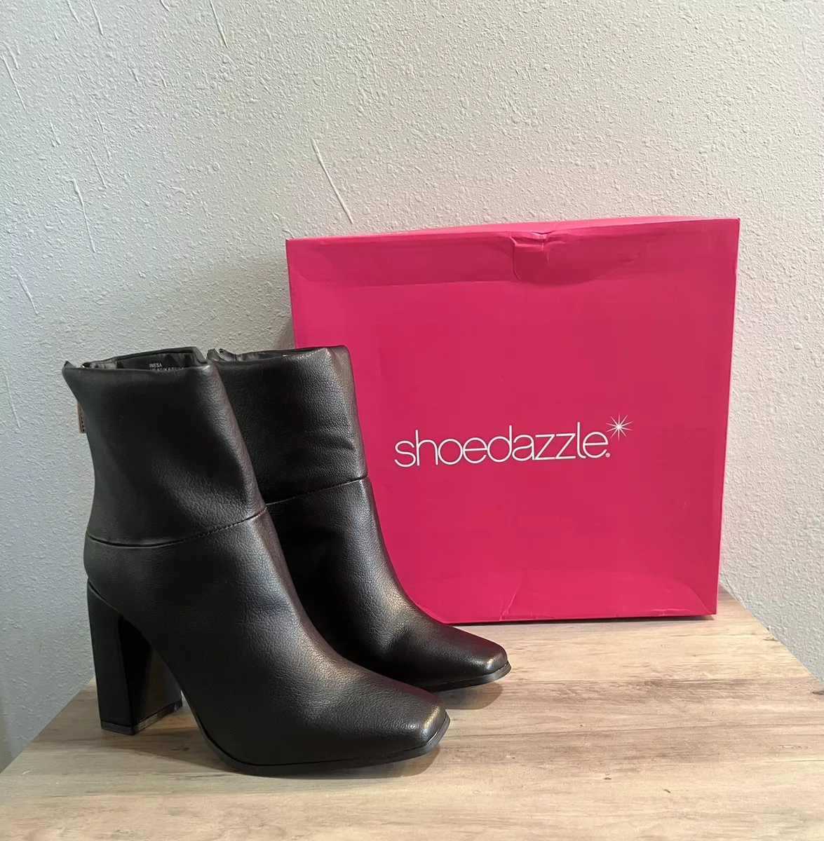 Shoedazzle cheap black booties
