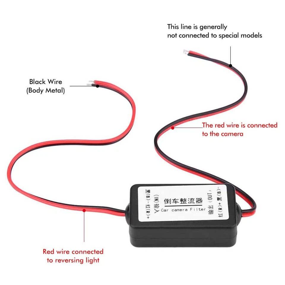 Auto Rückfahrkamera Filter 12V Filter DC Rückfahrkamera Leistungsrelais Konde... - Image 2 of 4