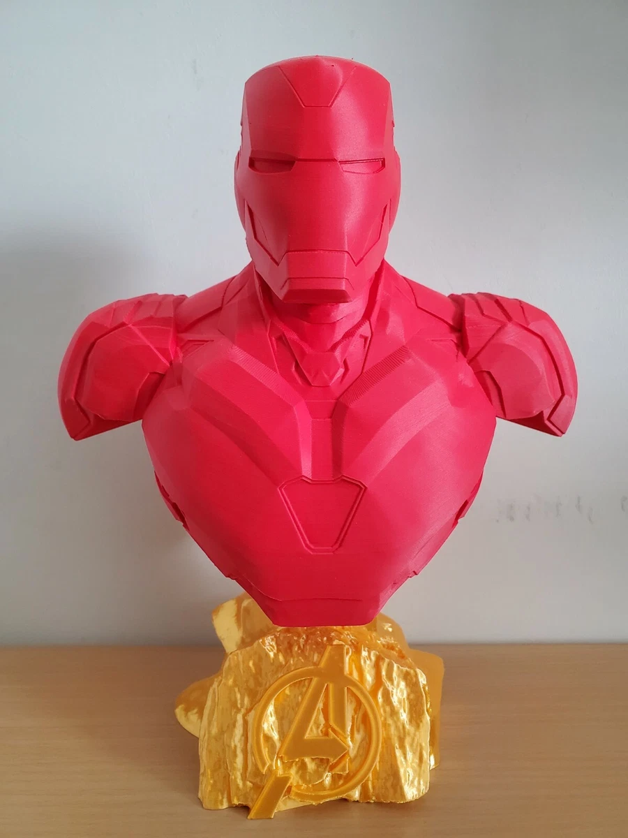 Iron Man Avengers 3D Printed Bust Statue Marvel Comics