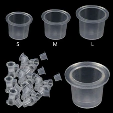 300 Pcs Tattoo Professional Plastic 8mm Tattoo Ink Cups small US SELLER