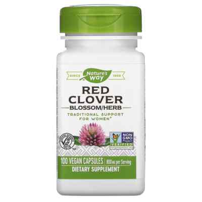 Nature's Way, Rotkleeblüte/Kräuter, 400 mg, 100 vegane Kapseln