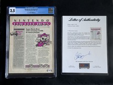 💥Fun Club News Vol# 1 #1  Signed Howard Phillip 1987 COA PSA Nintendo Power Mag