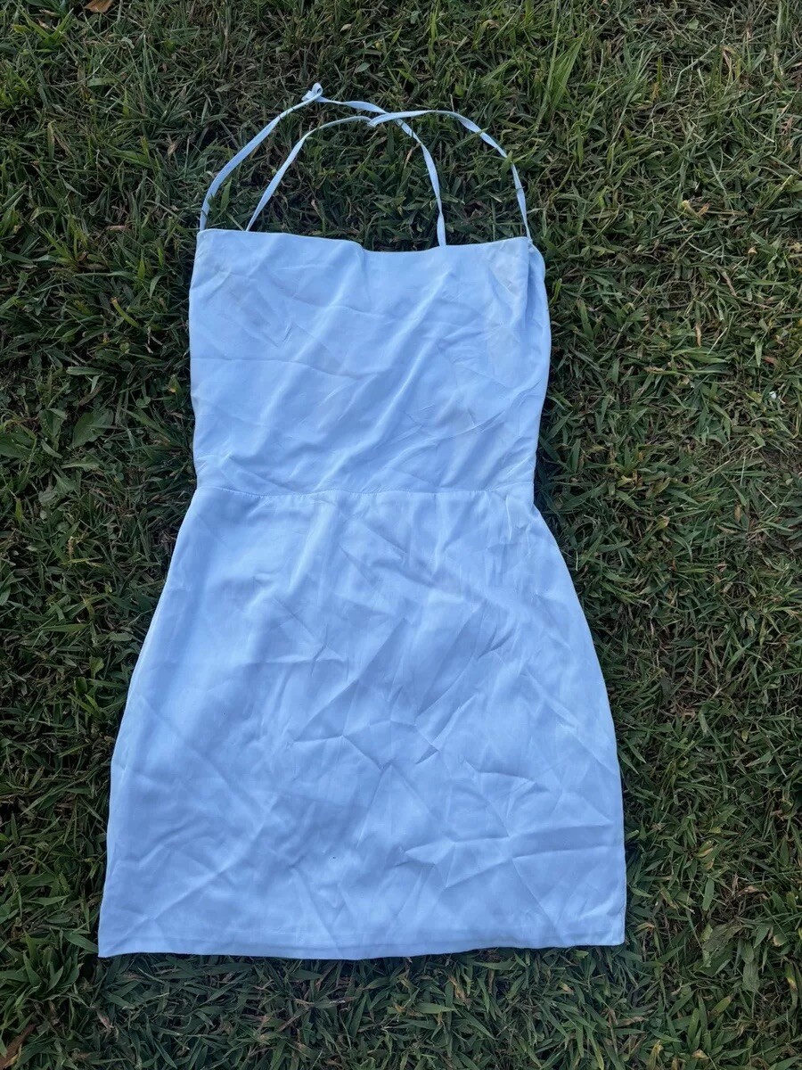 satin blue maxi dress Odette Size:USA 4 (XS)/36 in.(91 cm)Garment Chest Hand wash SID-FD1092 Lukea Long Sleeve Mini