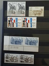 timbres France : 1987 PAIRES YT n° 2467, 2468, 2470, 2471, 2472  NEUF **