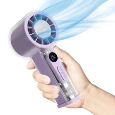 Dual Airflow Handheld Turbo Fan with Ice Cooler, 16000RPM Brushless Motor