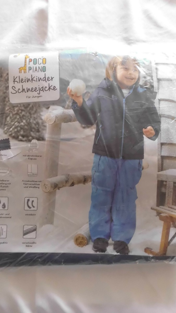 POCOPIANO Jungen Schneejacke in Marine Größe 98/104 Neu und OVP