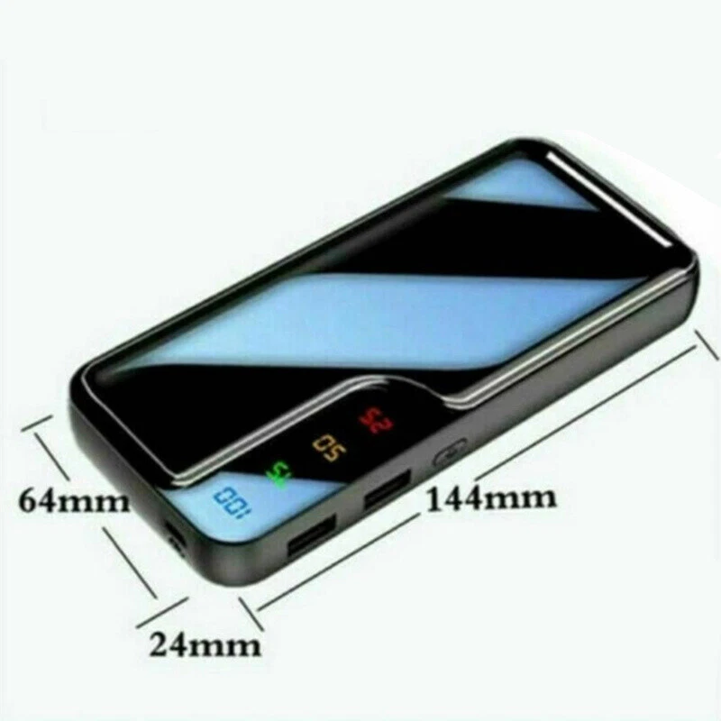Banco de alimentación portátil cargador rápido 9000000 mAh paquete de baterías 2 USB para teléfono móvil Foto 4 de 4
