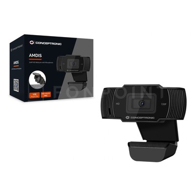 Conceptronic AMDIS03B Full HD Webcam Webkamera mit Mikrofon Neu