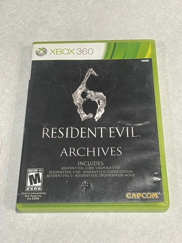 Resident Evil 6 Archives (Xbox 360, 2012) TESTED No Movie