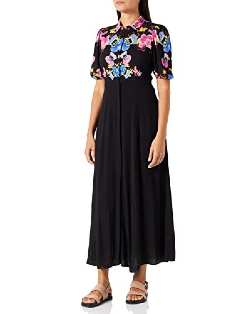 (TG. XS) Desigual Vest_Grenoble Vestito Casual, Black, XS da Donna - NUOVO