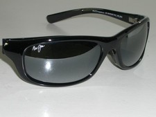 MAUI JIM KIPAHULU MJ279-2 59 19 120 DGM GRAYISH POLARIZED BLACK WRAP SUNGLASSES