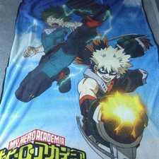 My Hero Academia Throw Blanket Izuku Midoriya Katsuki Bakugo Fleece Multicolor