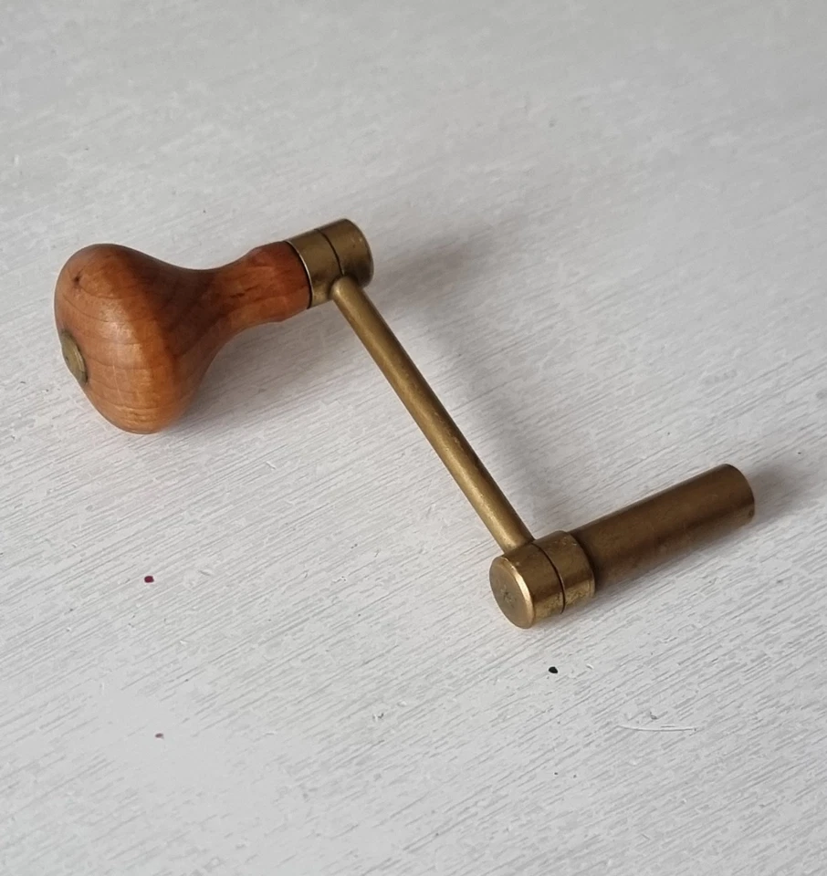 Antique Longcase Crank Key - Clock Key Turned Wood Handle 5mm - Image 2 of 4