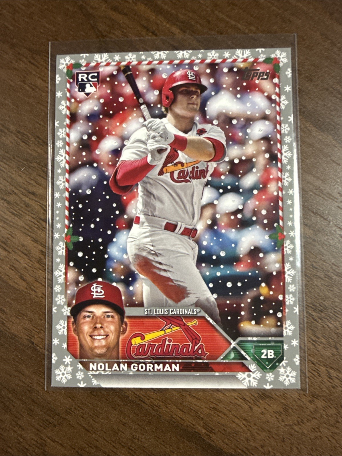2023 Topps Holiday #H18 NOLAN GORMAN - Metallic ❄️ [RC] - Cardinals 🔥⚾️
