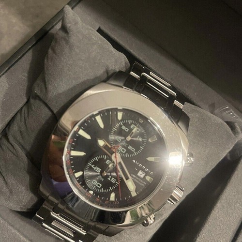 Android Watch Mens Chronograph AD686 Rare Clean Working Mineral Crystal 316L