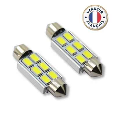 Ampoules LED C5W 36mm Canbus 6500K plaque d'immatriculation plafonnier - Photo 1/2