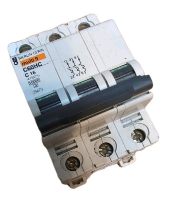 Merlin Gerin Multi 9 C60HC C 16A 3 Phasen MCB 10000KA