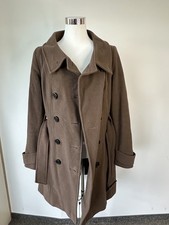 Hallhuber Basics Wollmantel &ndash; Dunkelbraun, Gr. 42, sehr guter Zustand
