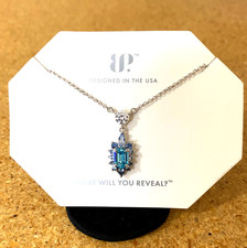 Bp Bomb Party Aqua Blue Topaz Cz Rhodium Plating Rbp7678 Necklace Nwt 124 Bp Bomb Party Aqua Blue Topaz Cz Rhodium Plating Rbp7678 Necklace Nwt 124