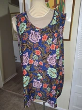 Attitudes by Renee Floral Sleeveless Blouse Plus Size 3X QVC 