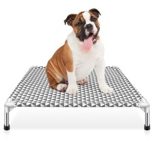 Elevated Outdoor Dog Bed, Medium Size, Cotton Material, Non-Slip Feet, Fits u...