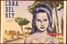 Lana Del Rey by Ted Benoit Rock En Sein Mini Poster “12 x 9” Rare Hard To Find