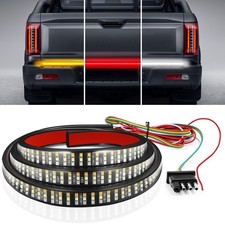 Truck Tailgate Light Bar, 60" Triple Row LED Brake Light Strip with Red Brake...
