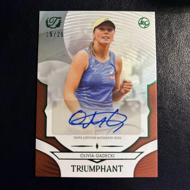 2025 Topps Triumphant Olivia Gadecki Tennis #41-A Auto Rookie Orange /25