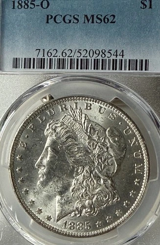 1885-O MS62 PCGS New Orleans Mint Morgan Silver Dollar