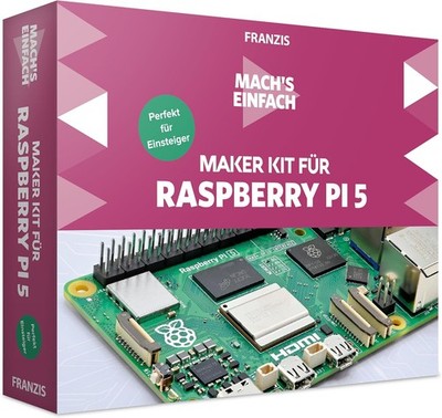 FRANZIS 67219 Mach's einfach Raspberry Pi 5 für Einsteiger inkl. allen Bauteilen