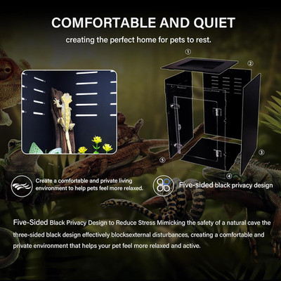 Reptile Enclosure for Crested Gecko   12X12X18 Acrylic Reptile Tank for Gecko...