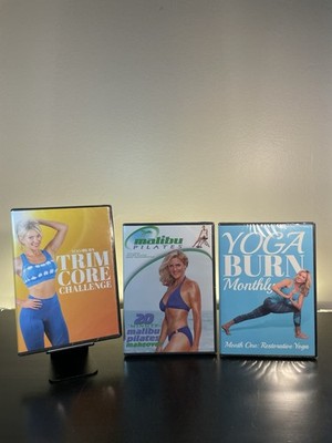 Yoga Burn Trim Core Challenge & Yoga Burn Monthly DVD New Sealed 4 Disc Sets