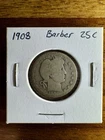 1908 US Barber Quarter