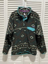 Patagonia Synchilla Mens Medium Snap T Fleece Pullover Aztec Tribal