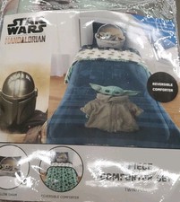 Star Wars Baby Yoda Comforter and Sham Set for Twin Bed