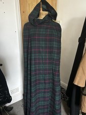 Farquharson Tartan Hooded Cloak Cape Poncho
