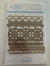 NEW Spellbinders Small Die of the Month June 2022 STYLIZED BORDER TRIO