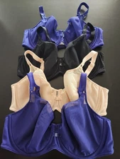 Chantelle Aeria Spacer Bra J Hook 1296 Blush Blue Black Size 40 D Convertible 