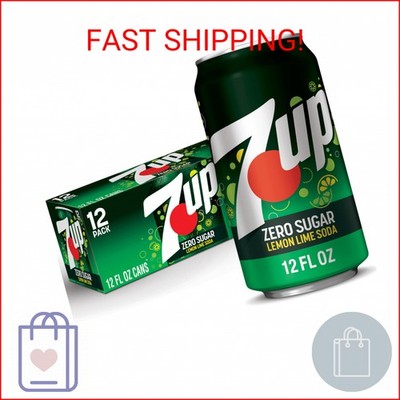 Zero Sugar 7-Up Soda, 12 Oz., Pack of 12