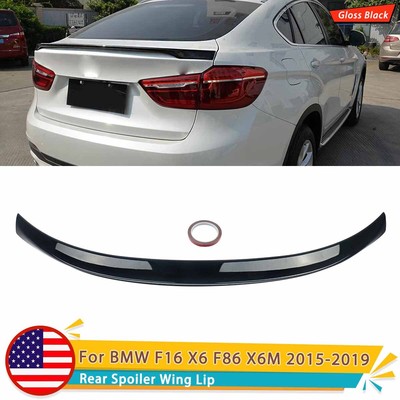 Gloss Black Rear Spoiler Wing Lip M Performance For 2015-2018 BMW F16 X6 F86 X6M