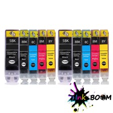 10 Ink Cartridge for PGI-5 CLI-8 PIXMA iP5200R MP500 MP800 MP960 Pro9000