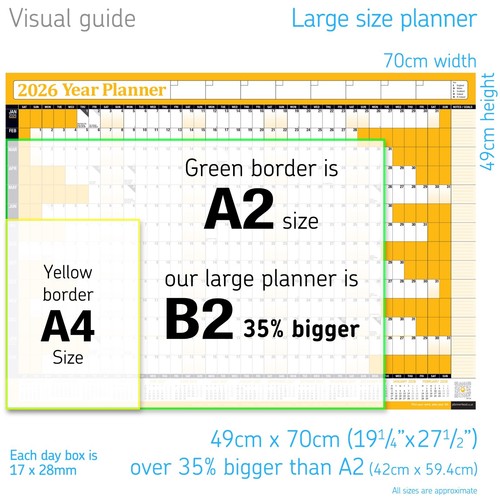 2026 Planificador de Pared Calendario Gráfico de Pared Calendario Vacaciones ✔LA GAMA MÁS AMPLIA EN EBAY - Imagen 75 de 144