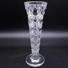 5" Vintage FEDERAL GLASS Windsor Clear Bud Vase