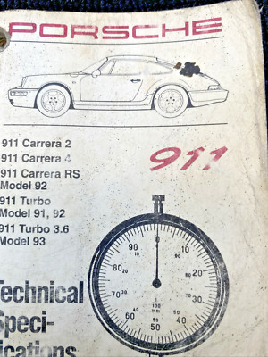 Porsche 911 Technische Daten Heft 175 Seiten - 1. Auflage - gebraucht