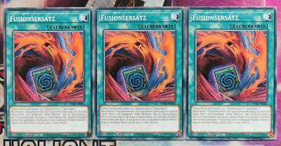 3x Fusionsersatz SDAZ-DE026 COMMON DEUTSCH 1.Auflage Playset NM Yu-Gi-Oh!