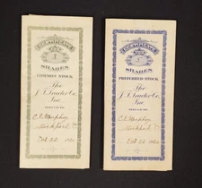 The J.T. Tractor Co.,Inc. New York Stock Certificates Common and Preferred 1920